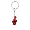 Serie de Notas Musicales Más Vendida Transfronteriza Accesorios para Llaves Hebilla de Forma Creativa Pegamento Suave de PVC Colgante Creativo para Mochila Colgador de Llaves