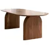 Mesa de Comedor de Madera Maciza de Segunda Mano, Madera de Fresno Blanco, Mesa de Comedor Larga Ovalada, Mesa y Sillas de Comedor para Hotel, Restaurante, Hogar Estilo Retro Lujo Ligero