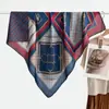 Pañuelo cuadrado de terciopelo de doble cara, dos tonos, estampado de leopardo, de alta gama, vintage de los 90, chal cálido para mujer, pañuelo de cuello de lujo ligero