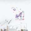 QT-1168 Pegatinas de unicornio de dibujos animados para decoración de pared de habitación o dormitorio, pegatinas de fondo, pegatinas autoadhesivas