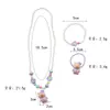 Pulsera de joyería acrílica para niños, juego de collar con cuentas de girasol de colores con forma de caricatura, artículos decorativos al por mayor
