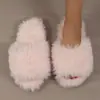 Pantuflas de Algodón, Pantuflas de Invierno de Pelo Largo, Pantuflas Peludas de Interior para Mujer, Nuevo Estilo Primavera y Otoño 2025, Pantuflas de Invierno de Felpa