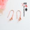 Accesorios para Joyería DIY Ganchos para Orejas Lisos Chapados en Cobre Oro de 18K con Pines Colgantes Accesorios para Pendientes Hechos a Mano DIY Venta al por Mayor 04