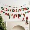 Banderines Navideños Transfronterizos, Guirnalda de Tela de Fieltro, Pared de Fondo Navideño, Decoraciones Navideñas para Fiestas de Jardín de Infancia