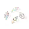 Contas de Concha Galvanizadas de Alta Transparência, Contas Transparentes Torcidas, Acessórios para Joias DIY Feitos à Mão, Materiais para DIY de Pulseiras, Acessórios para Atacado