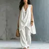 Nuevo Conjunto de Playa de Moda sin Mangas de Color Sólido para Mujer de Comercio Exterior Transfronterizo Europeo y Americano Amazon Wish Primavera/Verano 2026