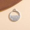 Accesorios de Colgante Semicircular, Colgante Pequeño de Diamante, Joyería de Aleación con Collar, Pulsera, Ropa, Bolsa, Aretes, Accesorios para la Cabeza DIY