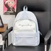 Mochila moderna e única para meninas do ensino fundamental, estilo coreano de alta estética, bolsa de ombro fresh e fofa com bolinhas para estudantes do ensino médio