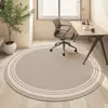 Alfombra Redonda Estilo Japonés Wabi-Sabi Hogar Sala de Estar Sofá Liso Mesa de Café Esterilla Silla de Oficina Esterilla para Piso Esterilla de Pie de Alta Gama