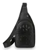 Bolso de Pecho con Textura de Cuero PU para Hombre Estilo Coreano Moderno Bolso Cruzado de un Solo Hombro Mochila Pequeña Deportiva Casual Nueva Repelente al Agua