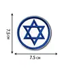 Patch Emblema Bordado Bandeira de Israel em Estoque Transfronteiriço Patch de Moral Tático para Braço Militar Fanático ao Ar Livre Velcro
