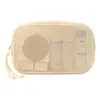 Bolsa de Maquiagem de Malha Dopamina Feminina Grande Capacidade Portátil Necessaire Bolsa de Armazenamento de Cosméticos Bolsa de Mão Multifuncional