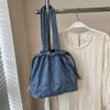 Bolsa de lona nova bolsa feminina fofa cereja crossbody bolsa grande capacidade bolsa vintage jeans bolsa tote