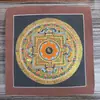 Mandala Pintado a Mano Tibetano Nepalí Dorado Caliente Tamaño 26*26 Núcleo de Tarjeta