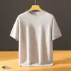 Nuevo Suéter de Cachemira Suelto de Manga Corta con Cuello Redondo para Hombre, Color Sólido, Tejido Fino de Seda y Cachemira, Otoño/Invierno 2026