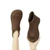 Botas Martin de Invierno para Mujer Zapatos para Mujer Botines de Suela Gruesa Botas de Algodón Retro para Aumentar la Altura Versátiles Estilo Británico Botas Adelgazantes Venta al por Mayor