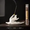Quemador de Incienso Cerámico Creativo Mano de Buda, Soporte para Varillas de Incienso, Adorno Estilo Zen, Decoración de Quemador de Incienso para Mesa de Té en Casa