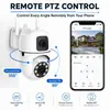 Cámara de Vigilancia Inalámbrica WiFi de Doble Lente y Doble Pantalla para el Hogar HD Visión Nocturna Control Remoto desde Teléfono Móvil PTZ de 360 grados