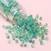 Cuentas de arroz de vidrio de calidad nacional de 4 mm, cuentas de doble punta Aurora de dos colores, hechas a mano, accesorios para pulseras de cuentas DIY