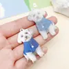 Misture 10 Fofos Pingentes Coloridos de Bichon Frisé, Chihuahua e Dachshund de Desenho Animado em Acrílico para Acessórios de Joias DIY