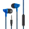 Auriculares Intraurales al por Mayor, Auriculares con Cable de Enchufe Directo con Micrófono, Auriculares con Cable Trenzado Universal, Auriculares con Patrón de Grietas al por Mayor
