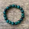 Pulsera Popular Transfronteriza Temu Xiyin Tk con Cuentas Hecha de Aventurina Verde Ojo de Tigre Pulsera Elástica Hecha a Mano