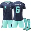 2026 Alemania Jersey de Visitante Copa del Mundo Wirtz Uniforme de Fútbol Set USA-Canadá-México Versión Correcta 10 Musiala
