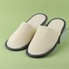 Pantuflas desechables de hotel hospitalidad en casa viaje Hotel Estrella Hotel Hotel pantuflas de lona en stock venta al por mayor de fábrica