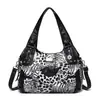Bolso de Mujer con Estampado de Leopardo de Venta Caliente Transfronterizo, Bolso Cruzado para Mamá, Bolso Tote de Cuero Suave de Gran Capacidad, Bolso de Mano y Bolso de Hombro para Mujer de Mediana Edad