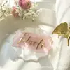 Número de Mesa Acrílico Dourado Espelhado Moderno em Forma de Onda Transfronteiriço para Casamentos e Festas, Placa de Mesa DIY Ondulada