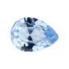 Huagang Gem 104# Cristal Sintético Afilado Piedra Suelta Wholesale Cristal Afilado Artificial Gema Azul Claro Anillo de Fondo Afilado Forma Especial