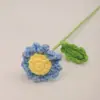 Flor de Rosa Terminada Tejida a Mano Flor de Simulación Flor Tejida Flor Hecha a Mano DIY Tejido de Hilo Ramo de Flores Tejidas Caseras