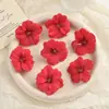 Flores artificiais, flor de cerejeira, flor de pessegueiro, acessório de cabelo de flor em tecido de seda, grampo de cabelo, flor de cabeça Hanfu, grampo de cabelo estilo antigo DIY, acessório de flor artificial