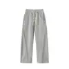 Conjunto Moderno de Duas Peças Calça Popular com Barra Curva Calça de Moletom Pesada Calça de Outono Nova 2025 Estilo Hong Kong Reta Solta Longa