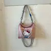 Bolso de moda bordado de Gato KT para mujer, Nuevo bolso de hombro casual 2026, Bolso de mano a la moda, Bolso de nailon bordado