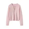 Coleção versátil de outono e inverno: Suéter de tricô feminino com decote V 100% caxemira, camada base de cor sólida, direto do fabricante