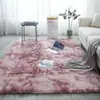 Alfombra Simple para Dormitorio Alfombra de Lana de Seda Alfombra Completa para Piso de Sala de Estar Alfombra de Pelo Largo para el Hogar Alfombra para Mesita de Noche de Sofá Alfombra Degradada