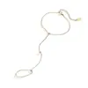 Aogu Venta Cruzada Popular Simple y Versátil Acero Inoxidable Galvanizado al Vacío Estrella de Ocho Puntas Cadena de Muñeca para Mujeres Joyería de Mano Nicho Ins
