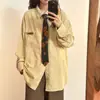 Camisa de alta calidad 2025 Primavera/Verano Nueva Llegada Estilo Universitario Retro Americano Corbata Color Sólido Versátil Para Vestir por Capas para Mujer Corte Holgado