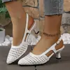 Sandalias de Tacón Fino con Punta Aguda Estilo Nuevo Primavera/Verano 2026 para Mujer, Zapatos de Tacón Alto Calados para Mujer, Comercio Transfronterizo