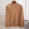 Otoño e invierno Nuevo suéter 100% lana pura para hombre de cuello alto medio suéter de punto suelto talla grande suéter de primera línea listo para usar
