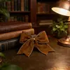 Nuevas Decoraciones de Lazos Navideños DIY Tela Roja Árbol de Navidad Corona Arreglo Lazo Decorativo Colgante