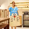 Camisón para Mujer Verano 2025 Nuevo Camisón de Largo Medio Ropa para el Hogar Pijama de Estudiante de Dibujos Animados Estilo Coreano para Vestir