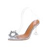 Sandálias de Tamanho Grande Femininas Verão 2019 Novo Estilo Baotou Bico Apontado Pé Sexy Metal Decorativo Elevado sapatos de senhora