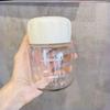 Copo de Água com Aparência Premium 2025 Novo Estilo Copo de Chá para Meninas Copo Duplo para Beber com Canudo Alça Fofa de Estudante Copo Térmico