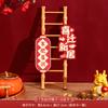 Decoração da escada do aquecimento da casa do estilo chinês passo a passo escada de bambu novo presente da casa suprimentos criativos da decoração festiva em movimento