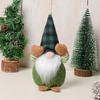 Nova Boneca Sem Rosto de Natal 2025 Tecido Xadrez Máscara Facial Velho da Floresta Hotel Loja de Shopping Vitrine Boneca Brinquedo