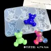 Molde de oso violento de dibujos animados de cristal epoxi diy material de fabricación para hacer pendientes broche llavero accesorios