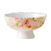 Taza de Té Cerámica con Pie Alto, Diseño de Hojas y Flores de Cerezo Pintado a Mano para Uso en Casa, Juego de Té Kung Fu, Taza de Té Personal