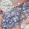 Joyería al por mayor para decoración de uñas con base blanca caliente transfronteriza, forma ovalada de gota de agua de fondo plano, malla lavable, decoración para torno de uñas